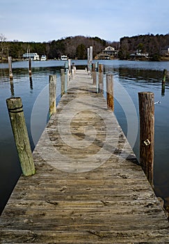 Boat Pier in a Cove on Smith Mountain Lake